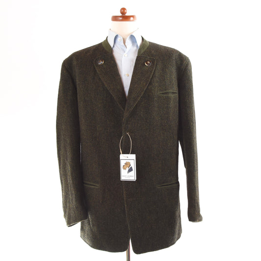 Julius Lang Harris Tweed Wool Janker/Jacket Size 56 - Green