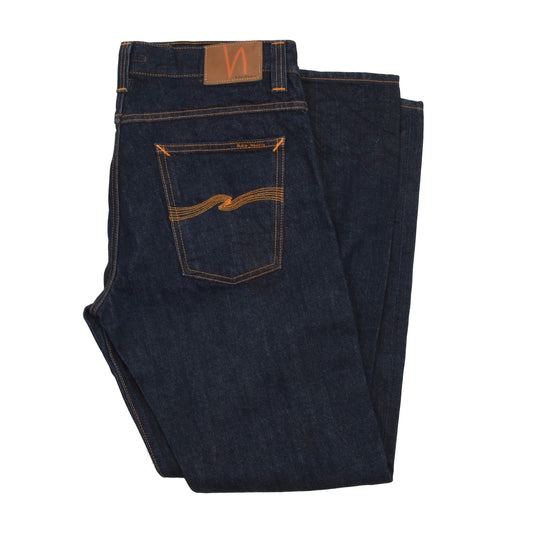 Nudie Straight Alf Jeans Größe W33 L 32 - Blau
