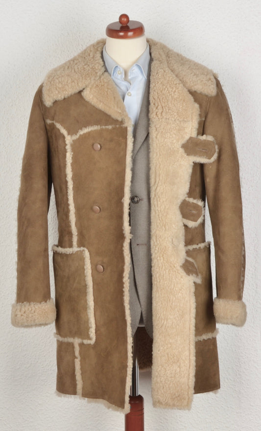 Friitala Shearling Coat Size 52 - Tan