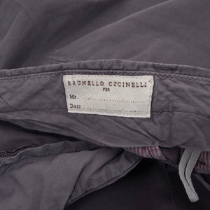 Brunello Cucinelli Baumwollhose Größe 56 - Dunkelblau-Grau