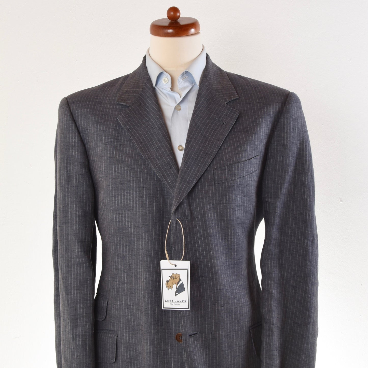 Paul Smith London Linen Suit Size UK 44 - Steel Blue