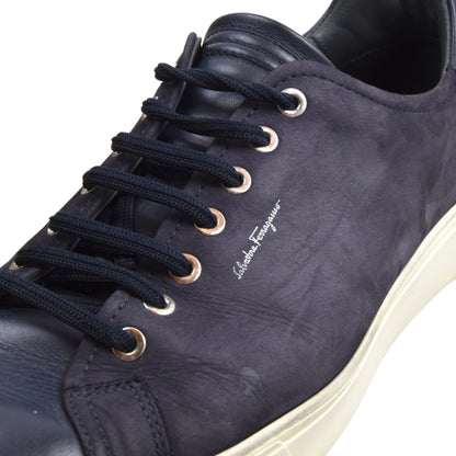 Salvatore Ferragamo Nubuck Turnschuhe Größe 10 - Blau