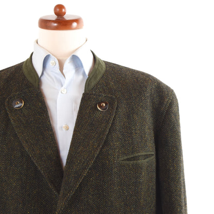 Julius Lang Harris Tweed Wool Janker/Jacket Size 56 - Green