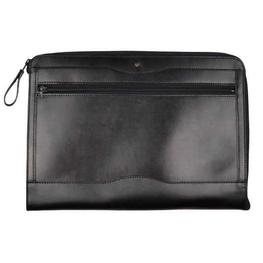 Pierre Waldon Leather Document Holder/Portfolio - Black