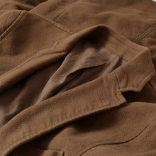 Laden Sie das Bild in den Galerie-Viewer, Polo Ralph Lauren Jacke aus gebürsteter Baumwolle, Größe 40R – Braun