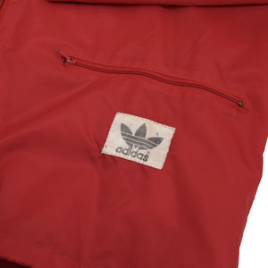 Vintage 70er-80er Jahre Adidas Nylon Regenjacke Größe S 44-46 - rot