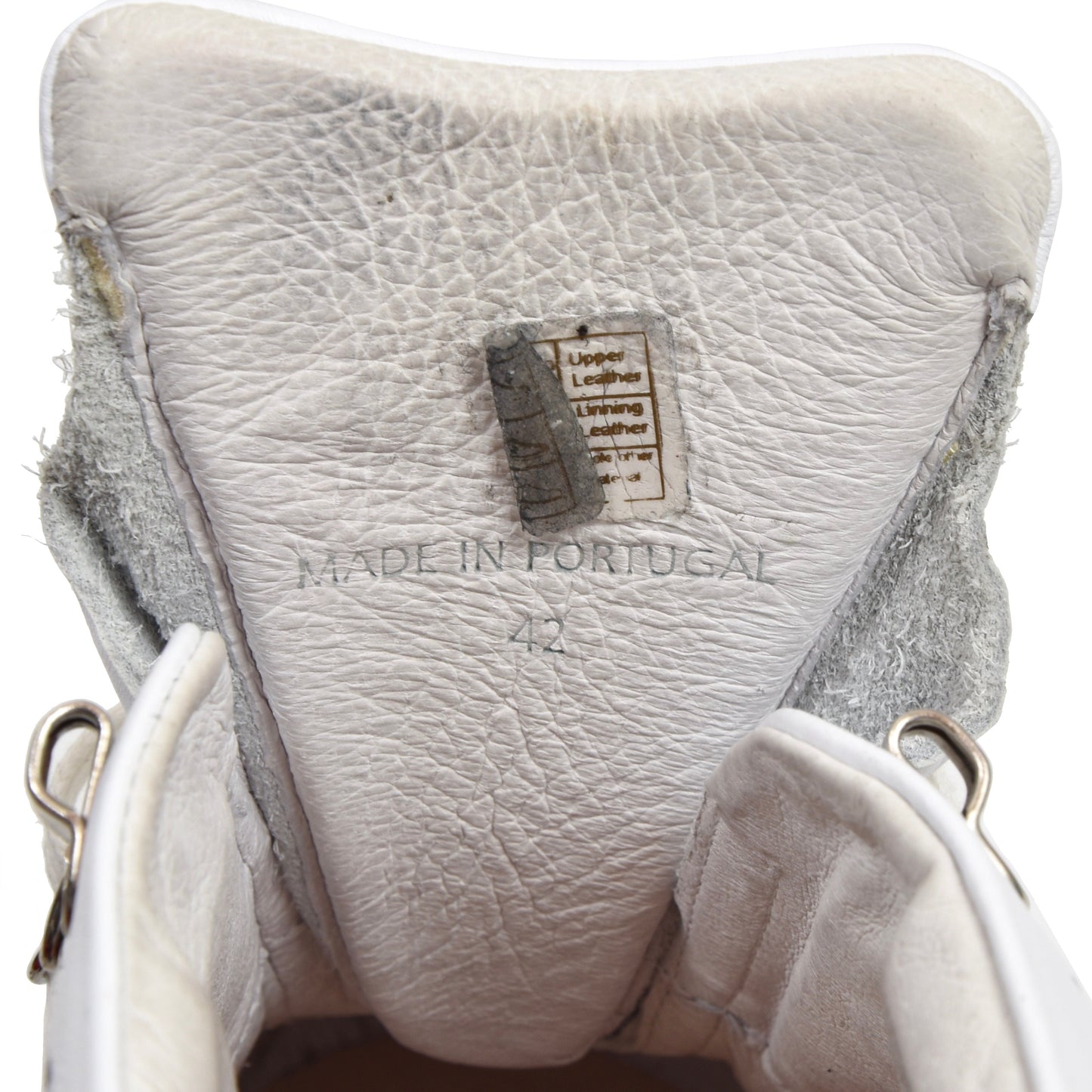 Nubikk Leather Kangaroo & Ostrich Print Sneakers Size US 42 - White