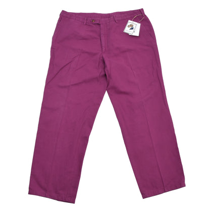 Loro Piana Cotton-Linen Pants DEFECT Size 56 - Fuchsia