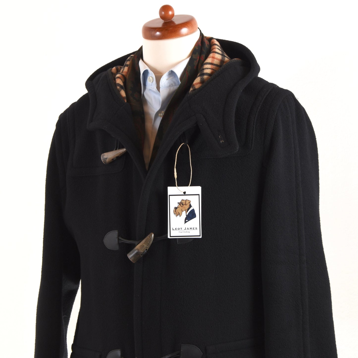 DAKS Signature Dufflecoat aus Wolle Größe 48 - Schwarz