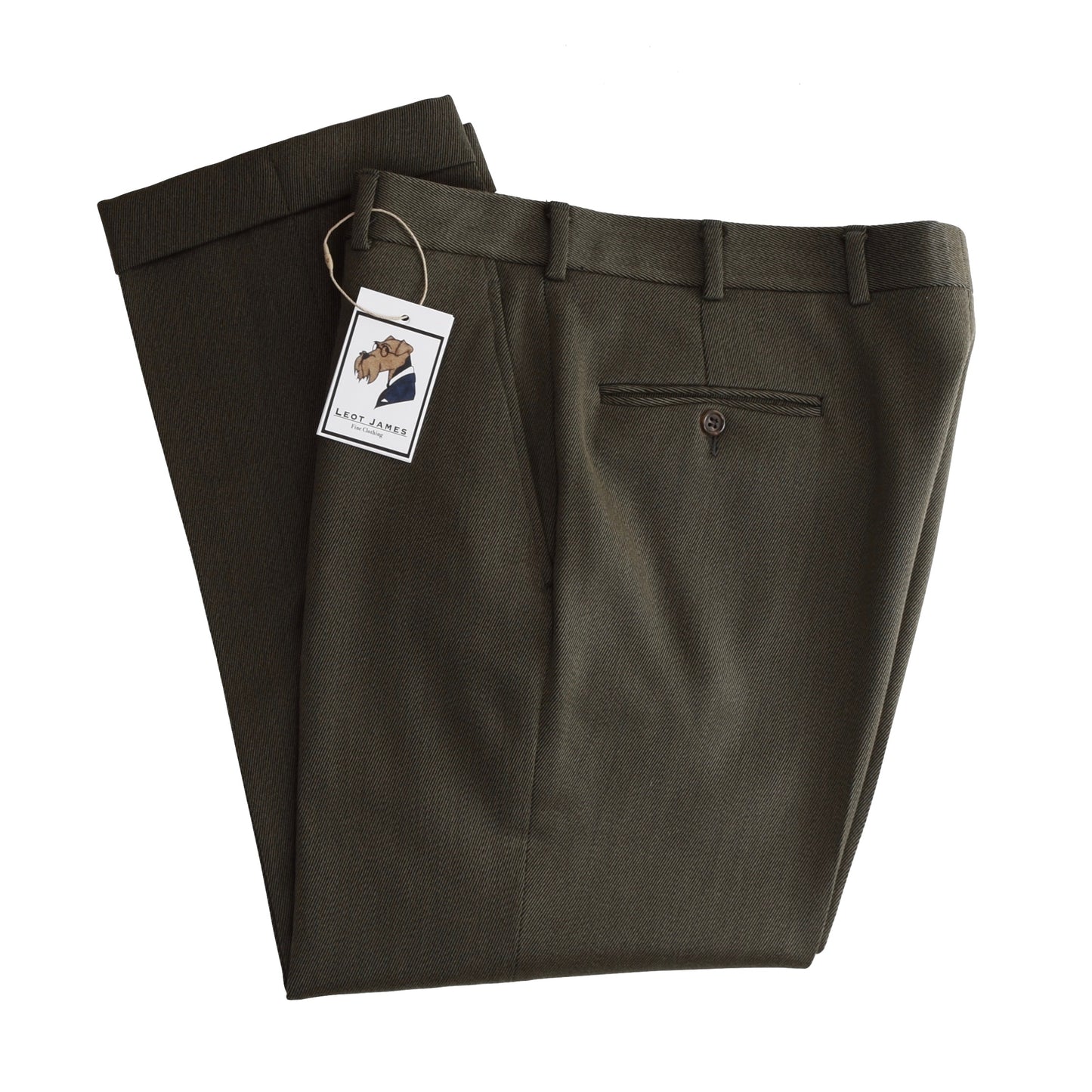 J. Press Thornproof Wool Twill Pants Size 33 - Green