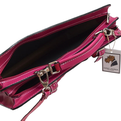 Made in Italy Leather Bag/Briefcase - Pink