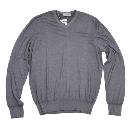 Gran Sasso 100 % Sommerkaschmirpullover Größe 52 - Grau