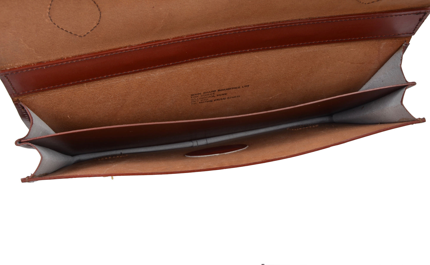 John Sharp Leather Briefcase - Rust
