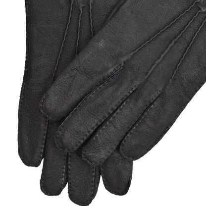 Ledergefütterte Handschuhe Größe 8,5 - Dunkelgrau/Schwarz