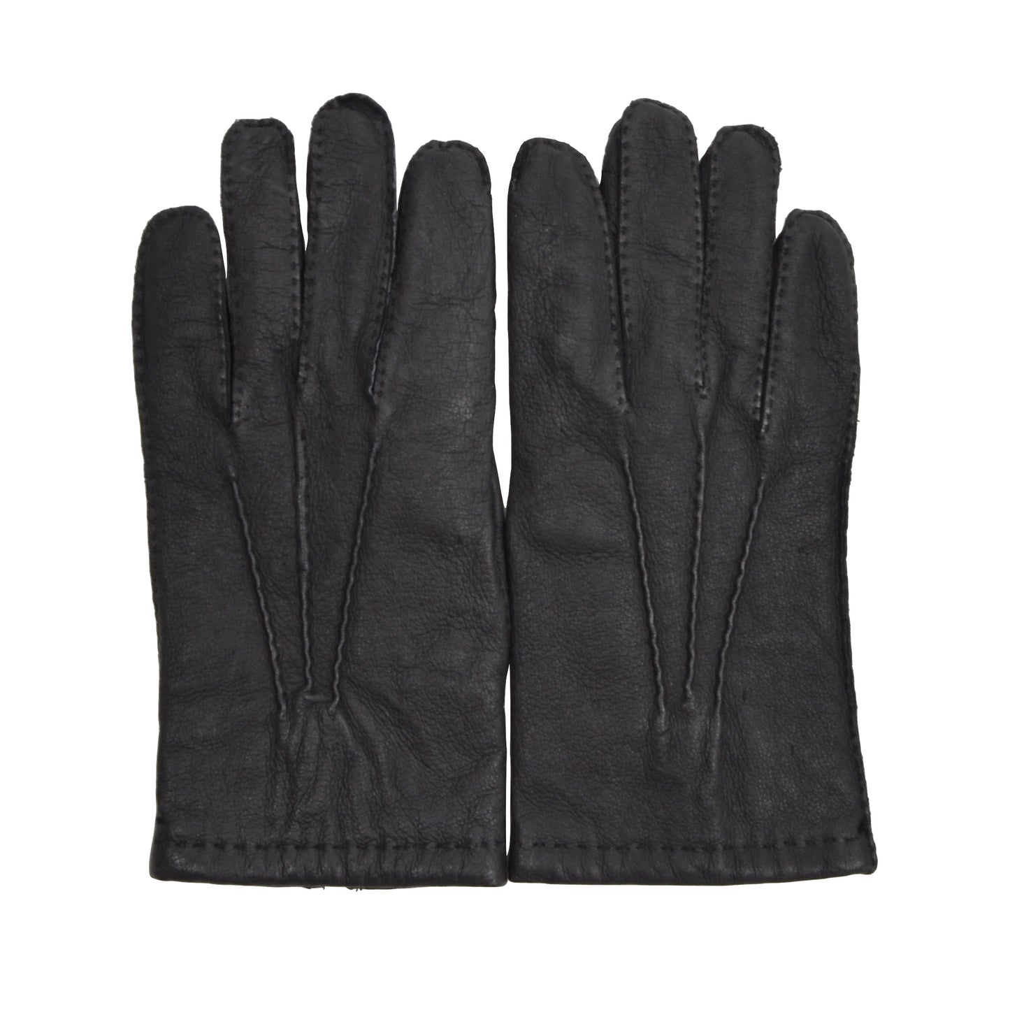 Ledergefütterte Handschuhe Größe 8,5 - Dunkelgrau/Schwarz