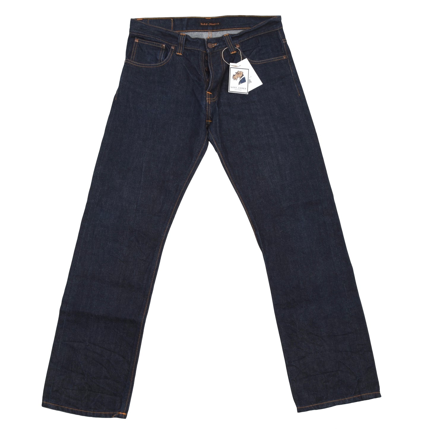 Nudie Straight Alf Jeans Größe W33 L 32 - Blau