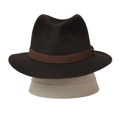 Borsalino Rainproof Line Fur Felt Hat Size 59 - Brown