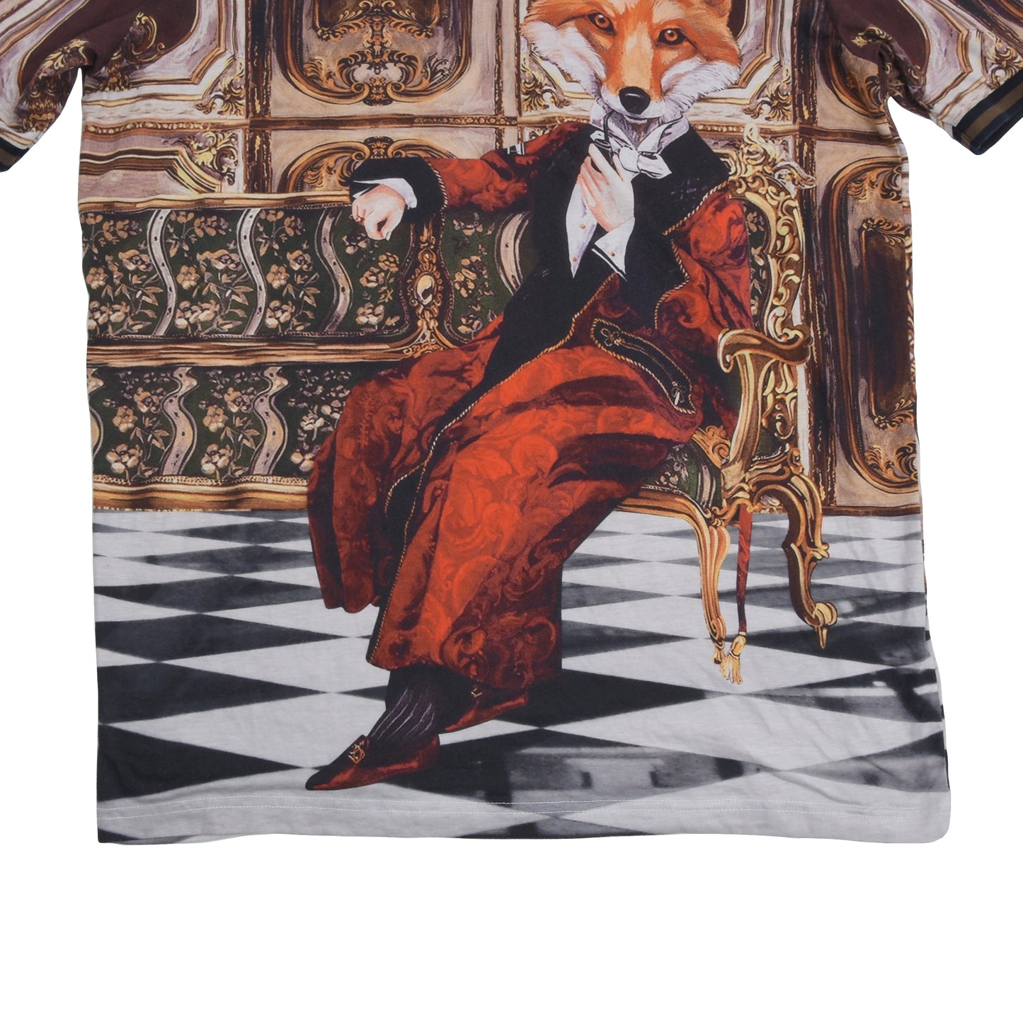 Dolce &amp; Gabbana Morgenmantel Fuchs T-Shirt Größe 50