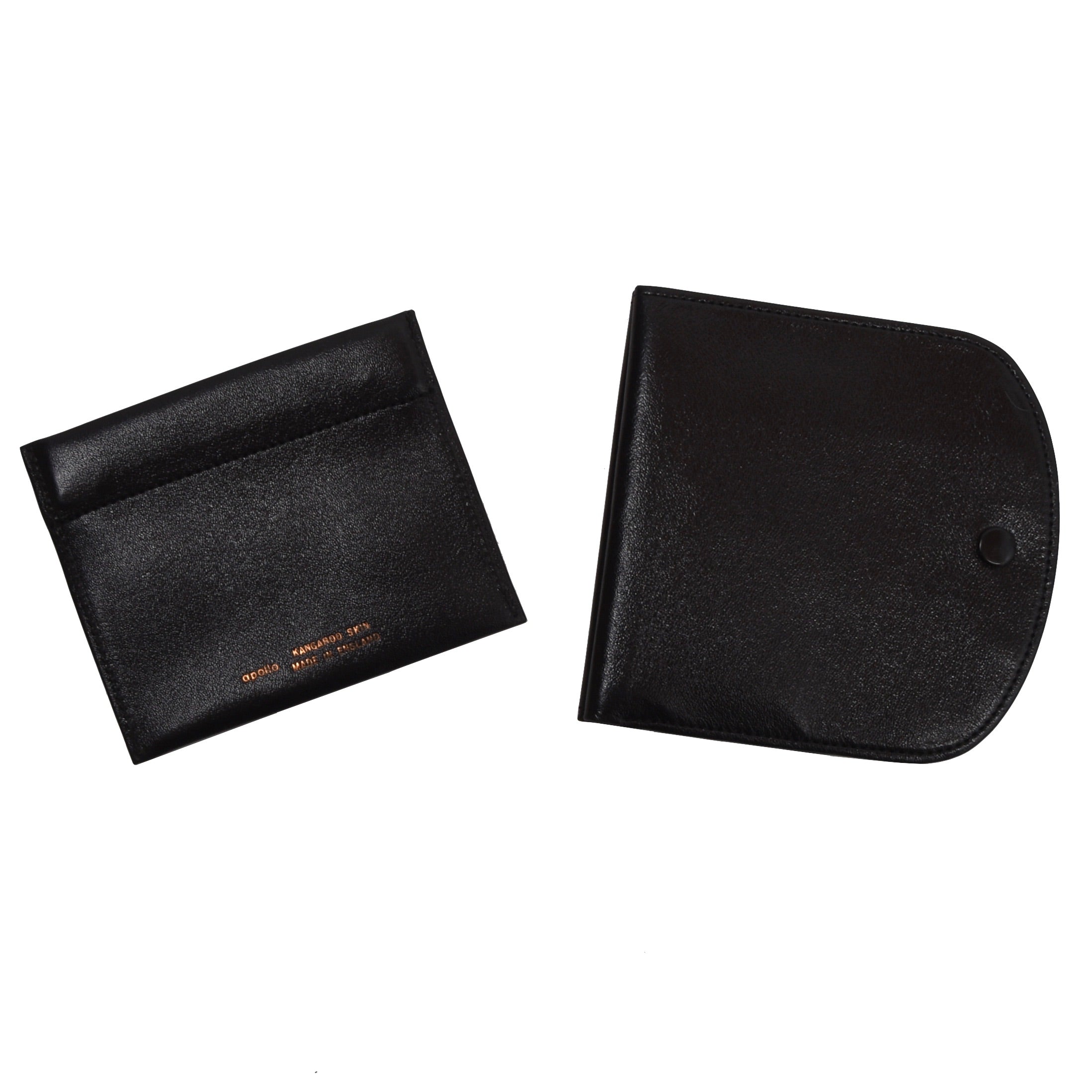 Guidi C6 long wallet in genuine black kangaroo leather