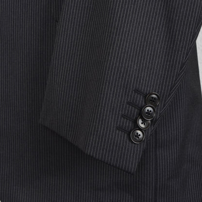 Pal Zileri Wool Suit Size 50 L - Dark Grey Stripe