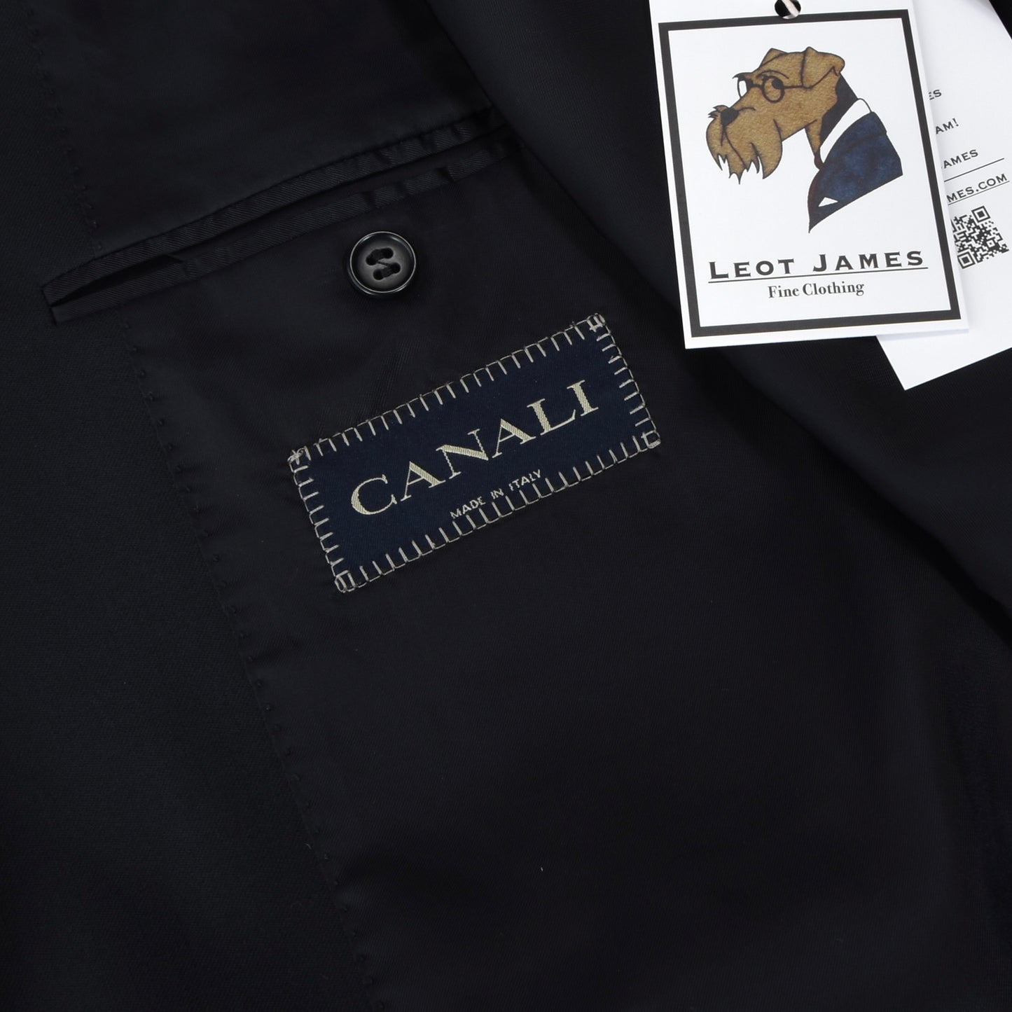 Canali Sakko Wolle Größe 50 - Marineblau