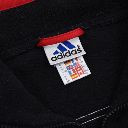 1990 Adidas Fleecejacke  Größe D8 - schwarz