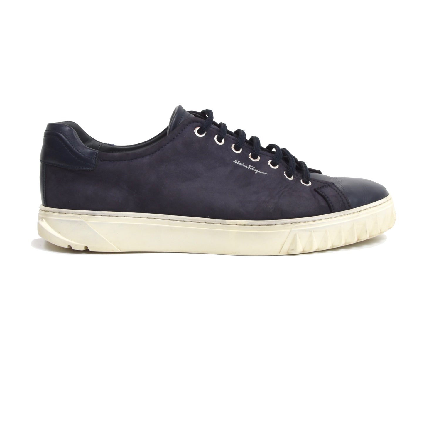 Salvatore Ferragamo Nubuck Turnschuhe Größe 10 - Blau