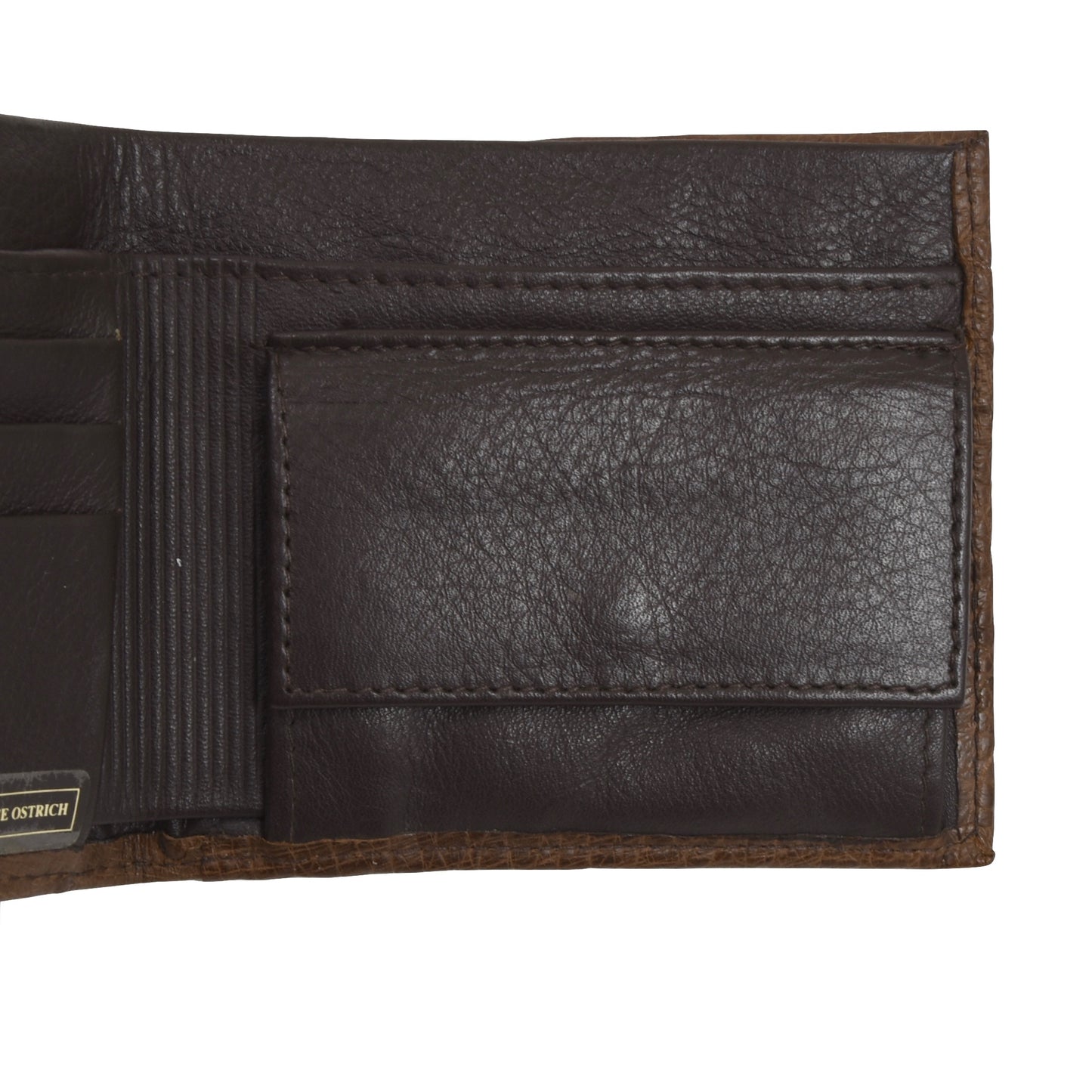 Echte Straußen-Geldbörse/Brieftasche – Braun