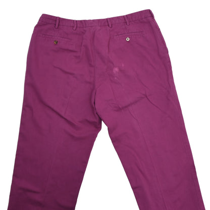 Loro Piana Cotton-Linen Pants DEFECT Size 56 - Fuchsia