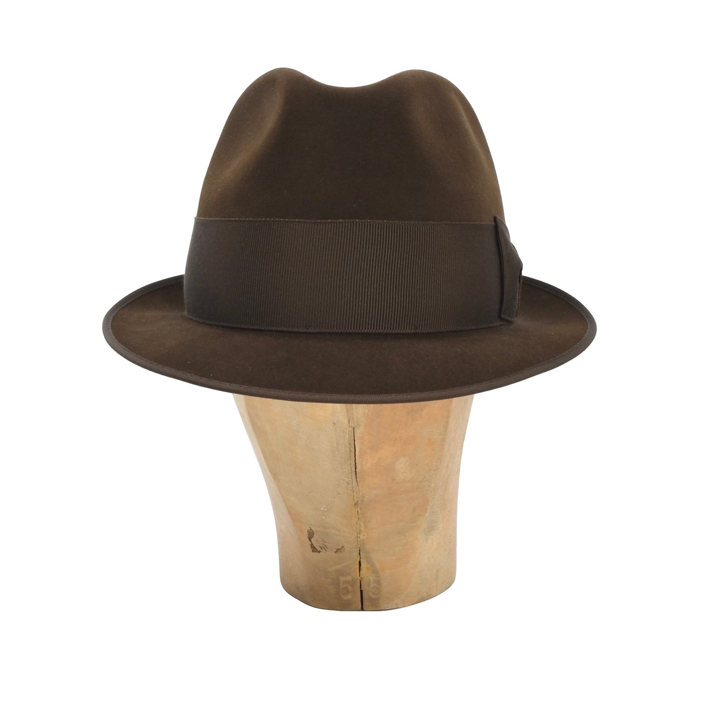 Vintage Hückel Felt Hat 4.8cm Brim Size 57 - Brown