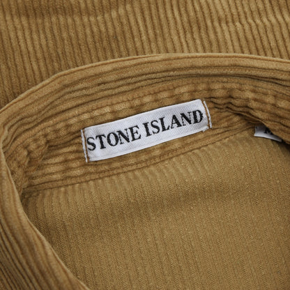 Vintage 1990er Jahre Stone Island Kord Overshirt Größe M - Tan