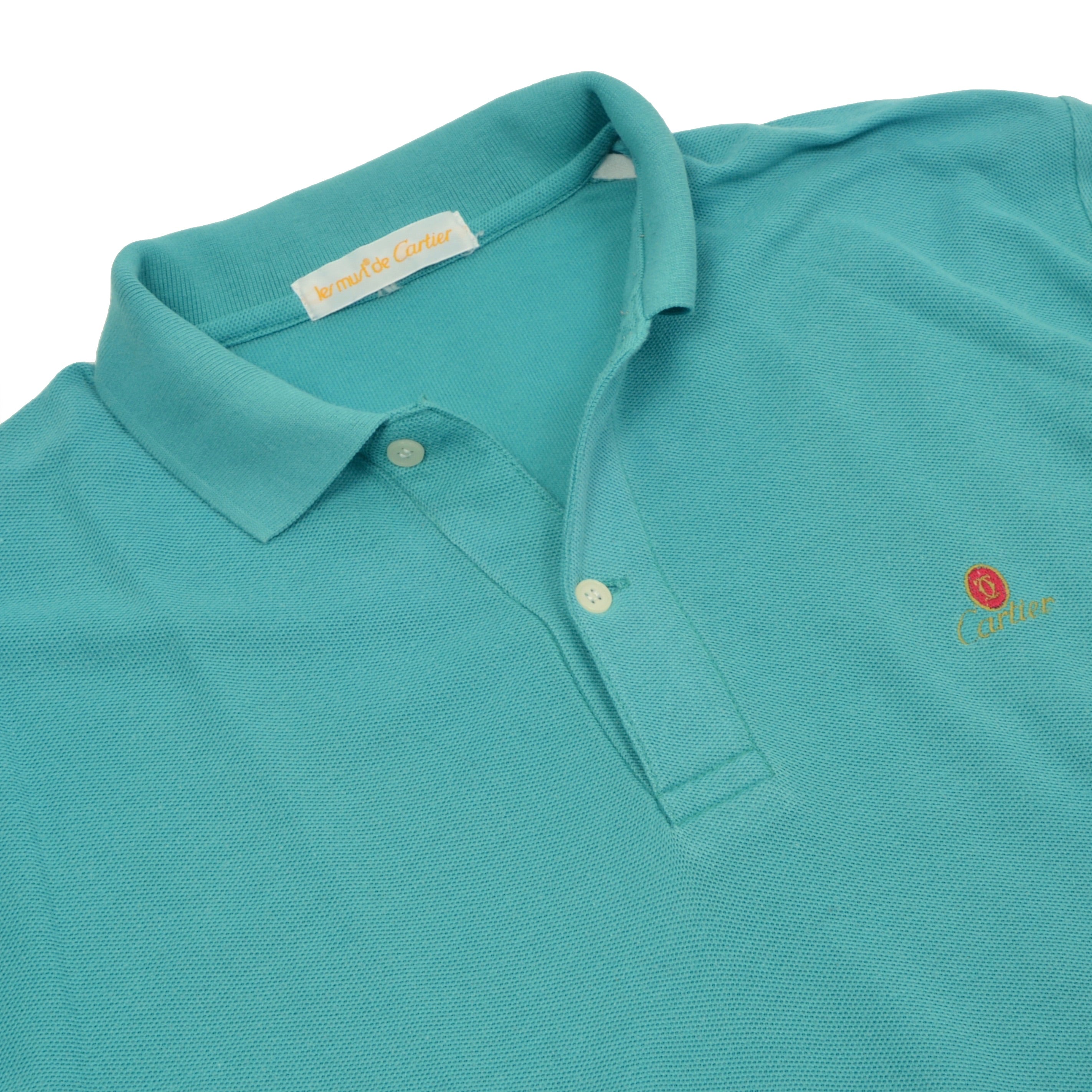 Vintage Les Must de Cartier LS Polo Shirt Turquoise Leot James