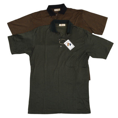 2x Ermenegildo Zegna Polo Shirts - Green/Black