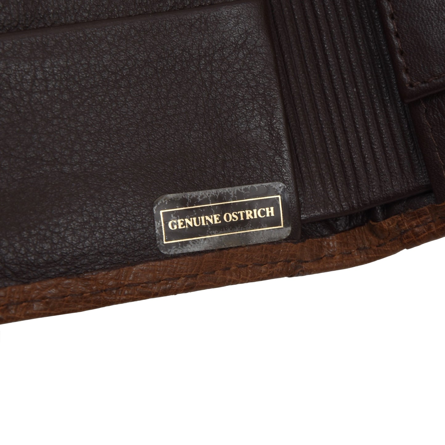 Genuine Ostrich Wallet/Billfold - Brown