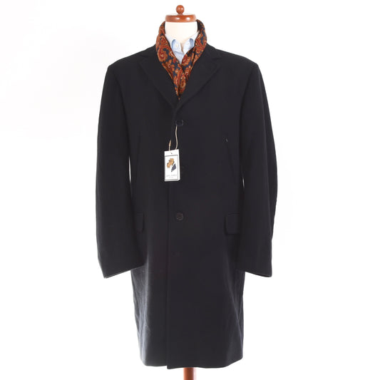 Boggi Milano Wool Overcoat Size 52 - Dark