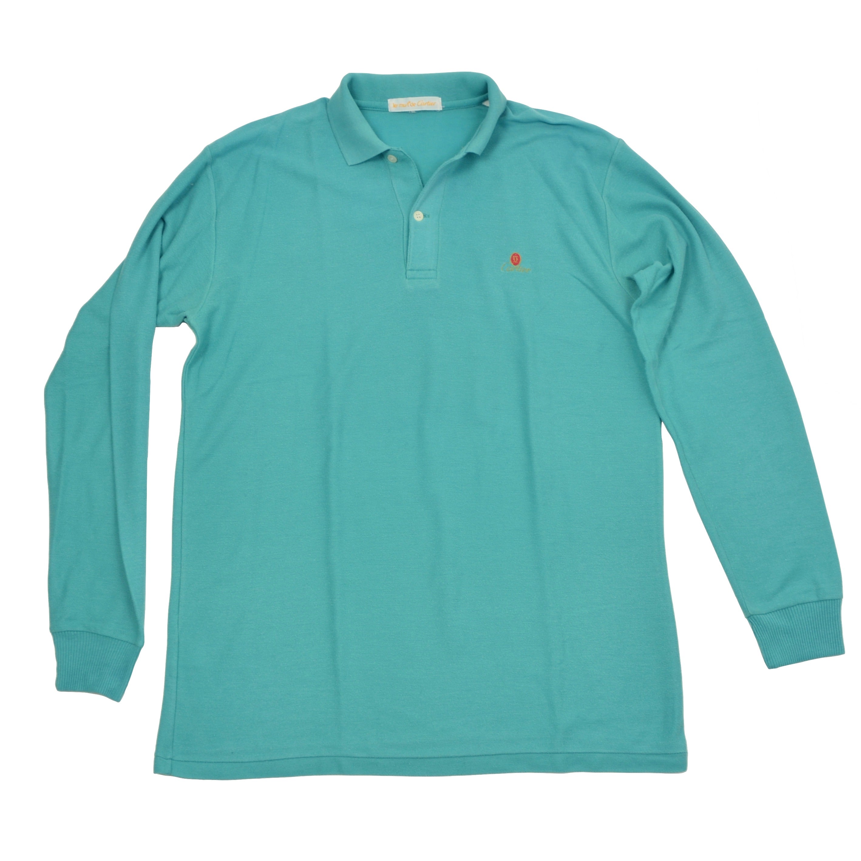 Vintage Les Must de Cartier LS Polo Shirt Turquoise Leot James