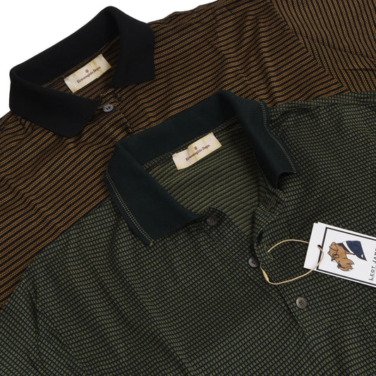 2x Ermenegildo Zegna Polo Shirts - Green/Black