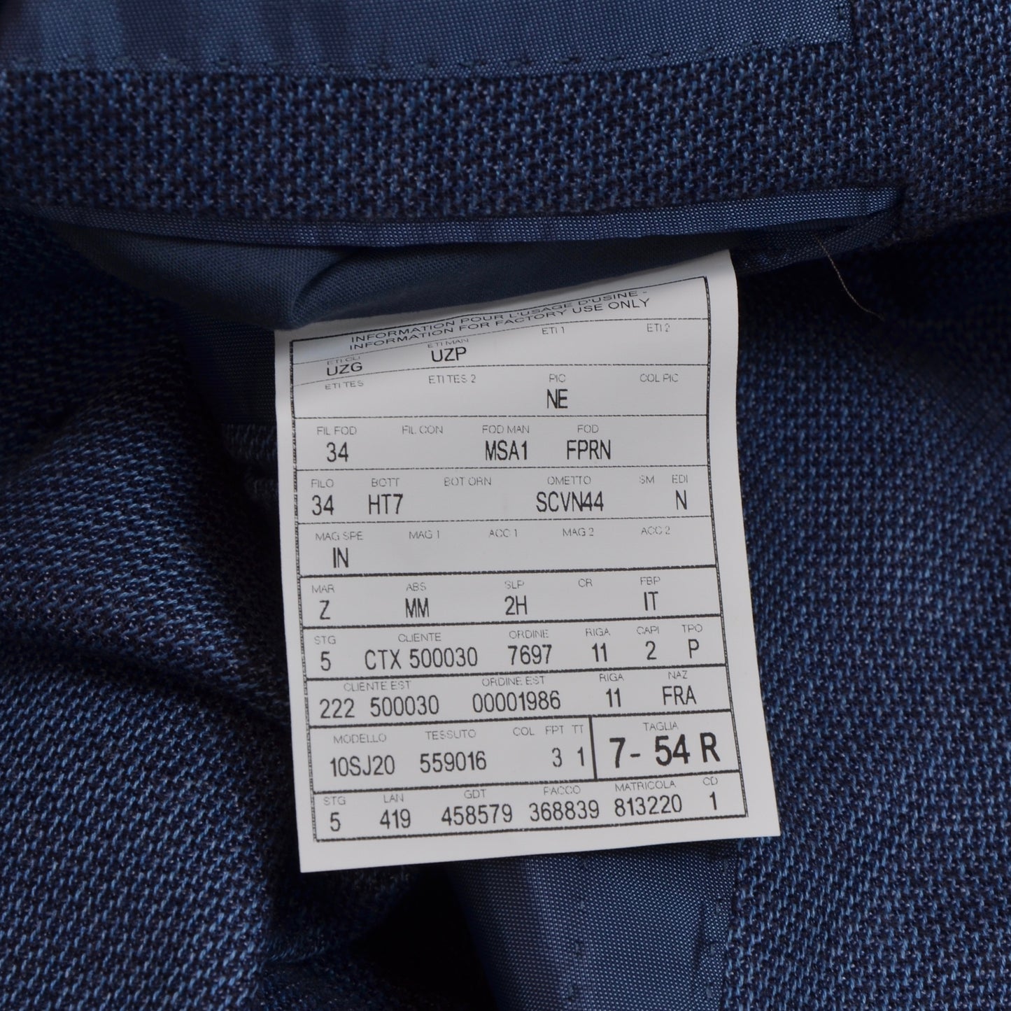 Neue Ermenegildo Zegna Baumwolle/Viskose/Kaschmir Jacke Größe 54 - Blau