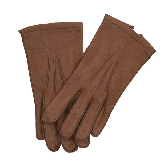 Butter Soft Unlined Leather Gloves Size 9.5 - Brown