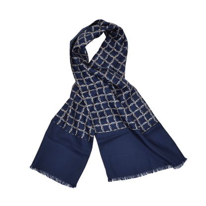 Pelo Wool/Silk Dress Scarf - Navy