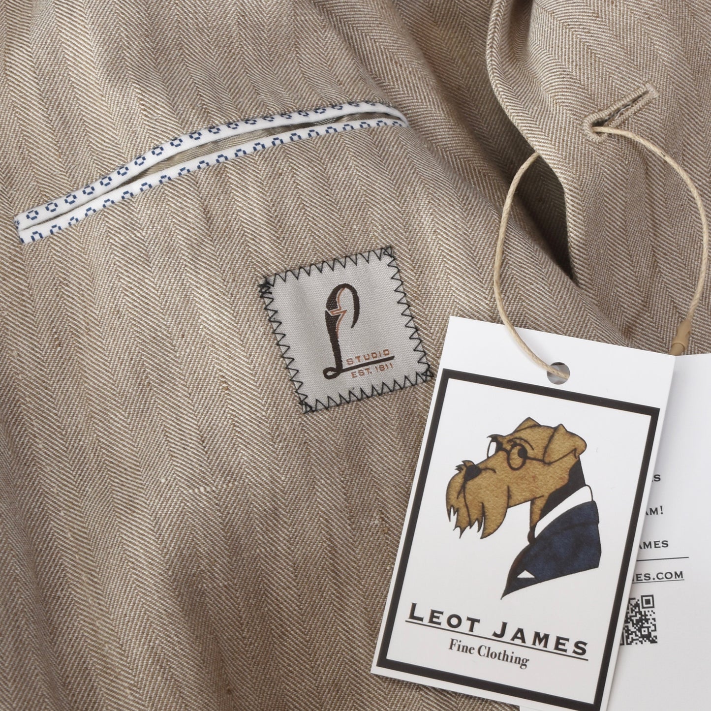 L Studio by Lubiam Leinen-Baumwoll-Jacke Größe 48 - Beige