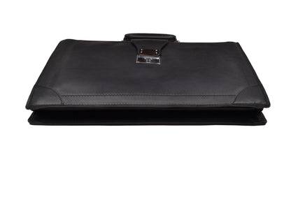 Seeger Germany Oiled Leather Briefcase - Black