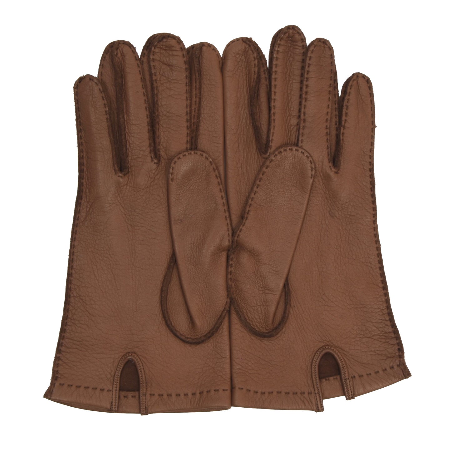 Butter Soft Unlined Leather Gloves Size 9.5 - Brown