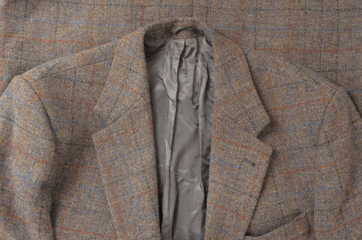 Harris Tweed Walbusch Wool Jacket Size 52 - Grey