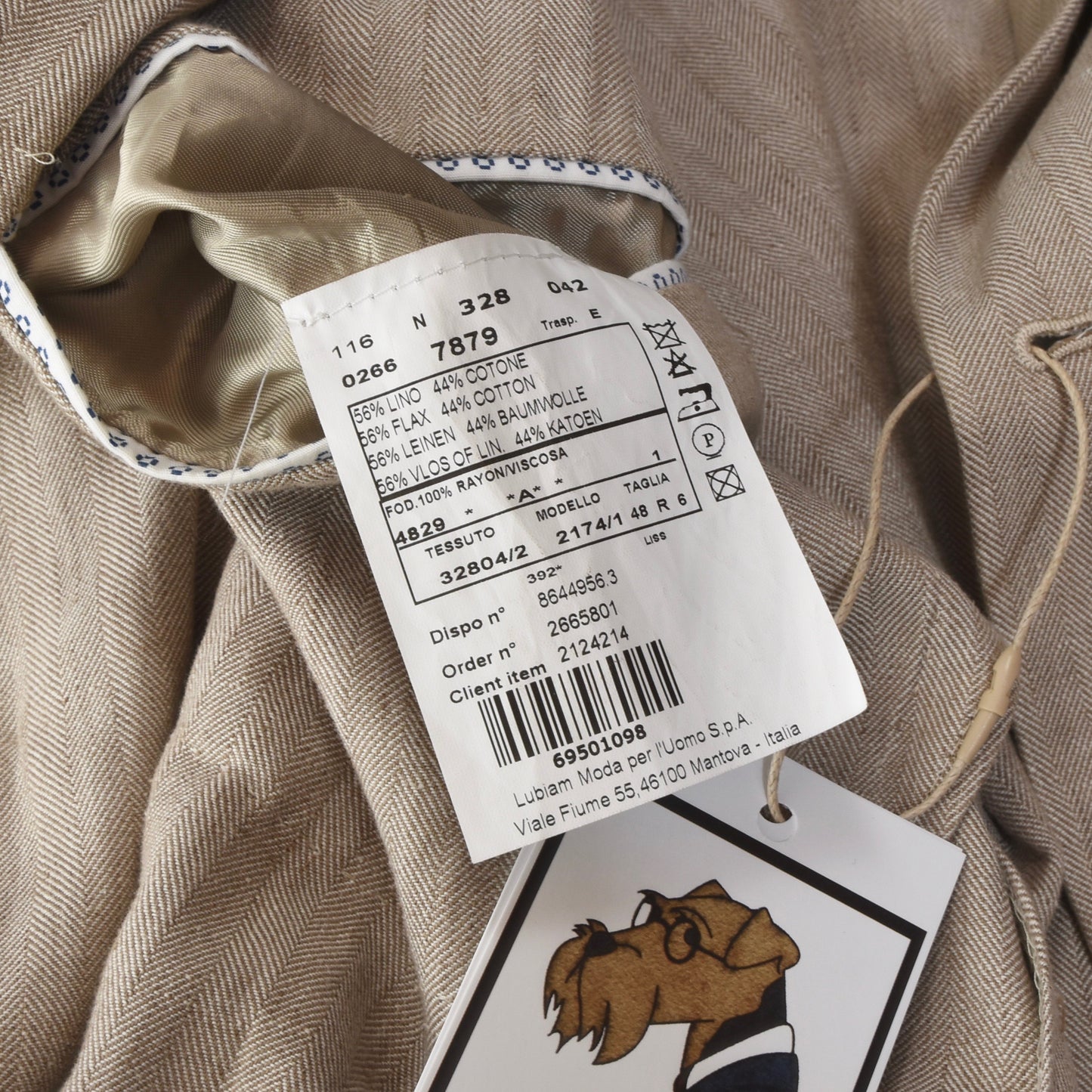 L Studio by Lubiam Leinen-Baumwoll-Jacke Größe 48 - Beige