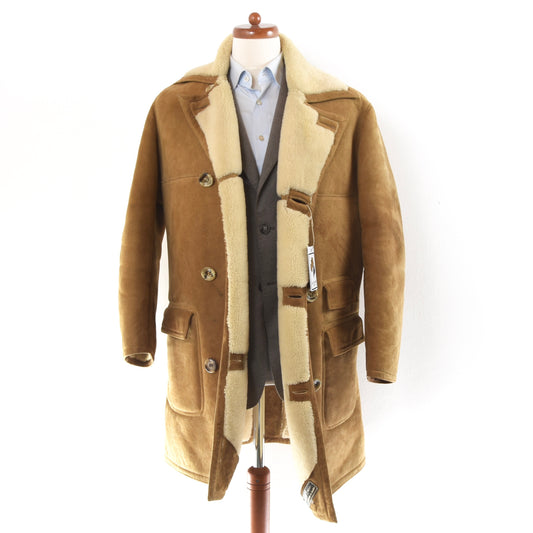 HUC of Sweden Shearling Coat Size 46 - Tan