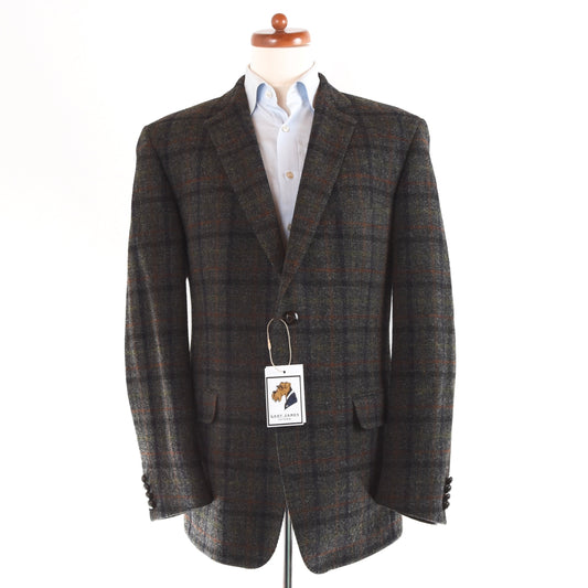 Willy Supper Harris Tweed Jacket Size 54 - Windowpane