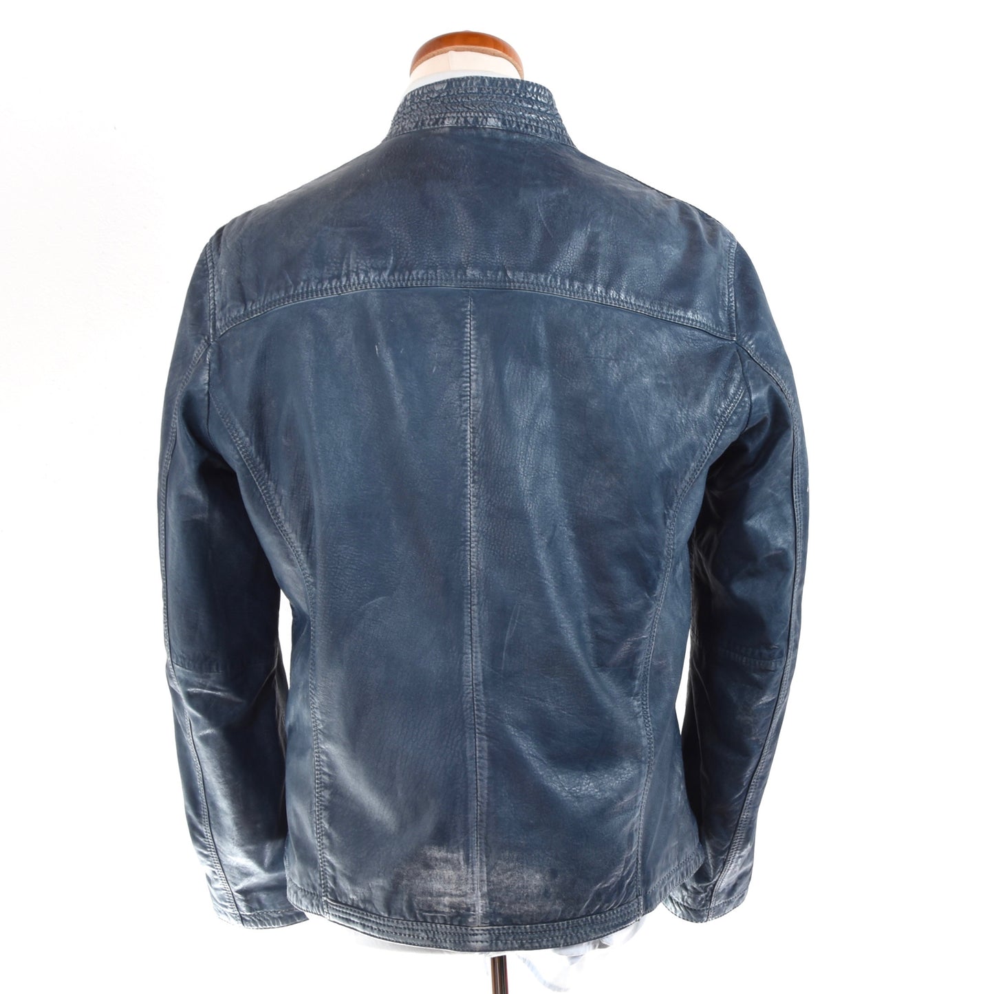 Milestone Lamb Leather Jacket Size 52 - Blue