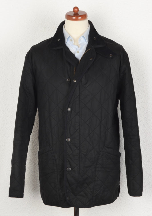 Barbour Polar Quilts Coat Size Large - Black