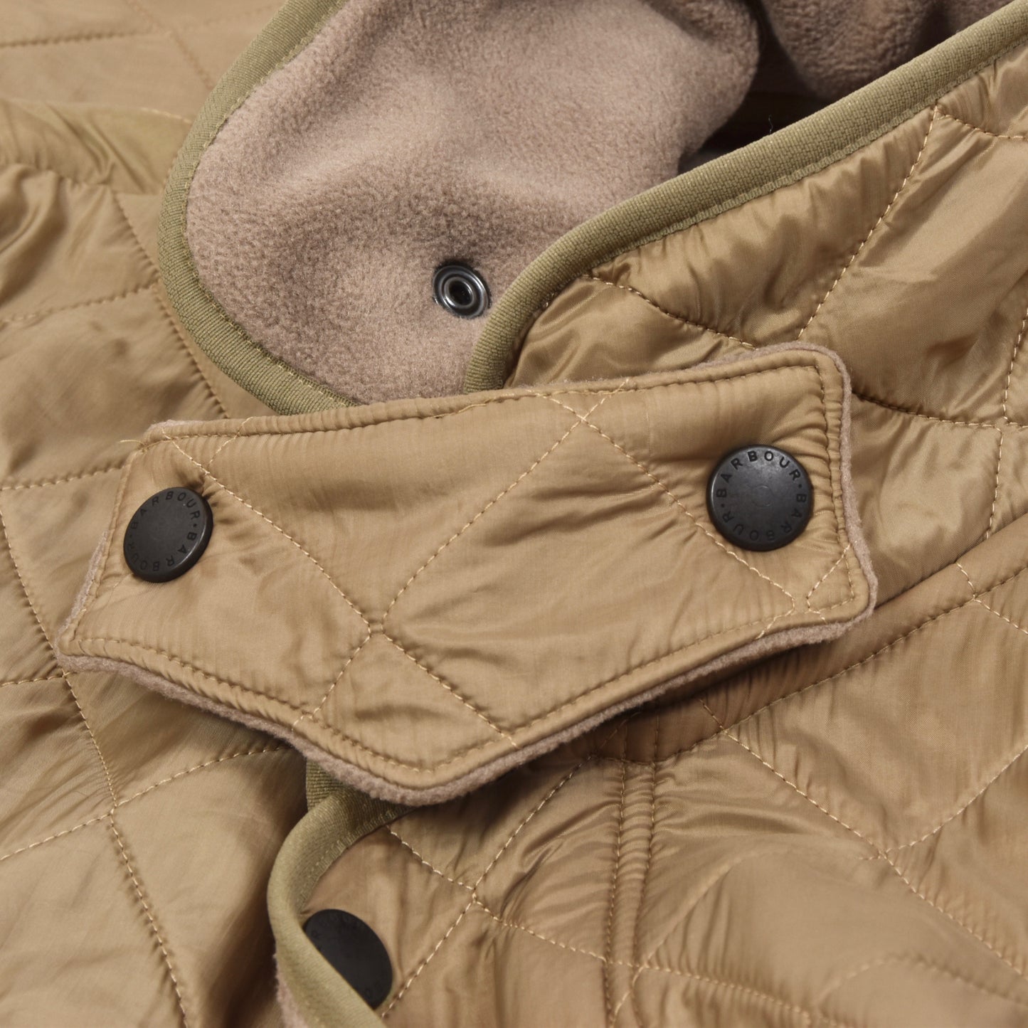 Barbour Gesteppte Polarquilt Lange Jacke Größe XL - Sand/Tan